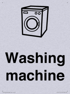 Dementia washing machine sign
